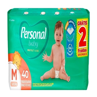 Fralda Descartável Personal Soft & Protect Mega Tamanho M - Embalagem com 40 Fraldas