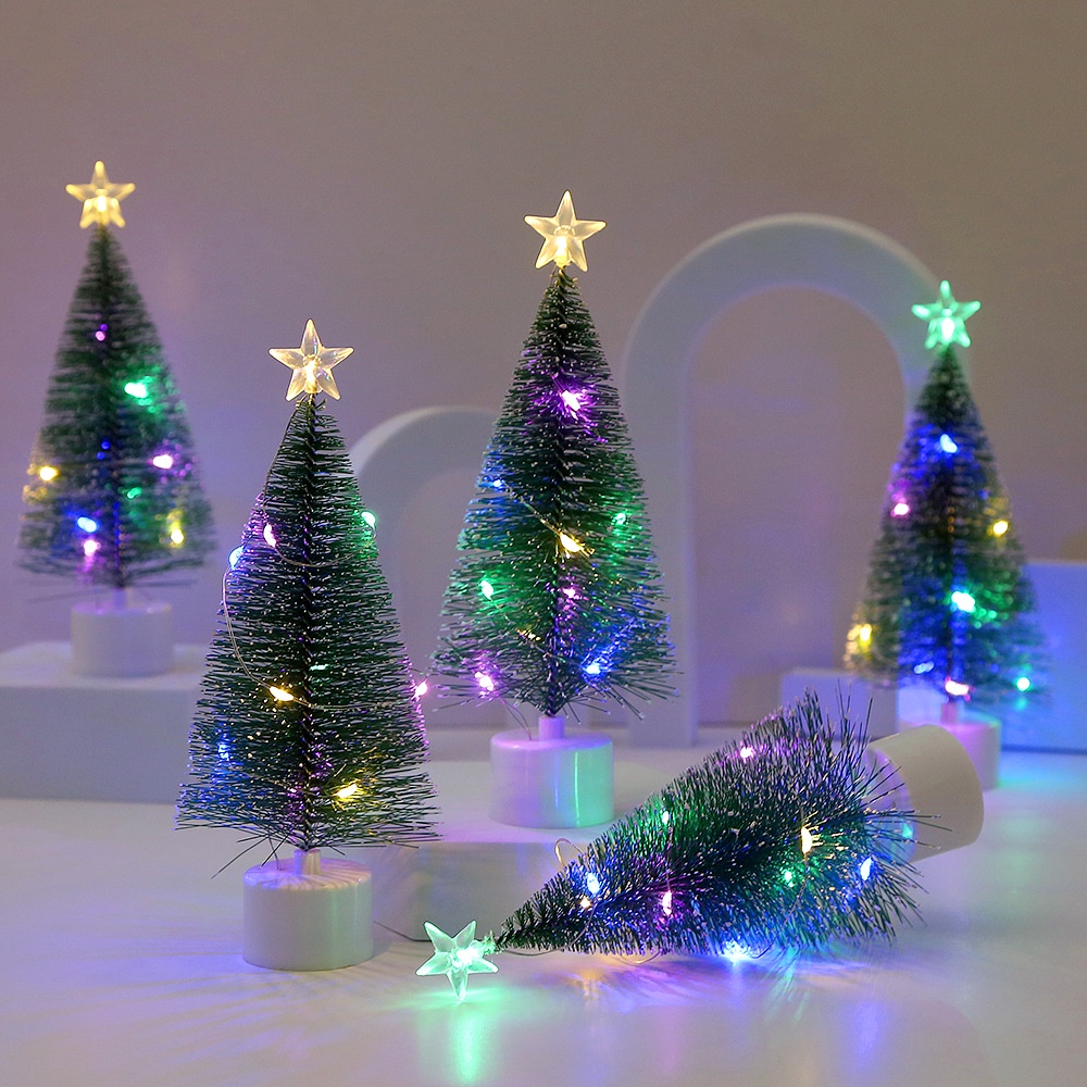 Árvore de Natal Light String Árvore de Natal Cross-Border LED Colorful Luminous Pine Needle Christmas Tree Atmosfera de Natal Decoração Jardim de Infância