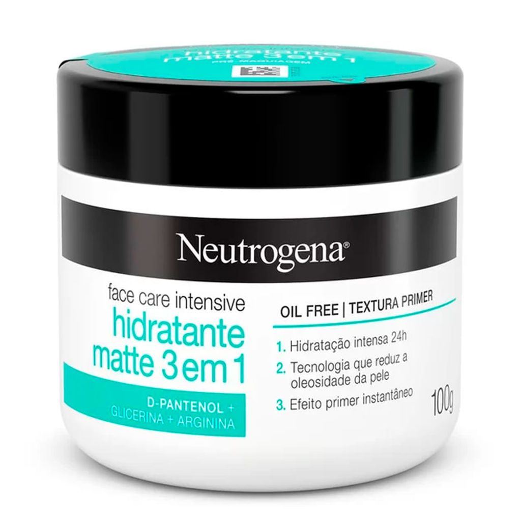 Creme Hidratante Facial Neutrogena Intesive Matte 3 Em 1 100g