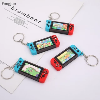 Fengjue 2020 Novo Chaveiro Nintendo Switch Car Keyring Moda Borracha Macia Correntes Chaves PVC BR