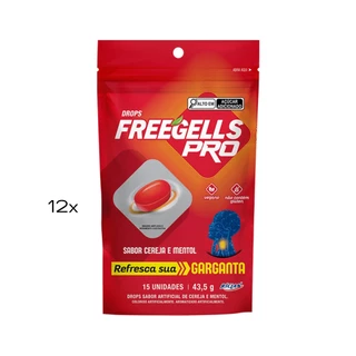 Pastilhas Freegells Pro Sabor Cereja 12X43g