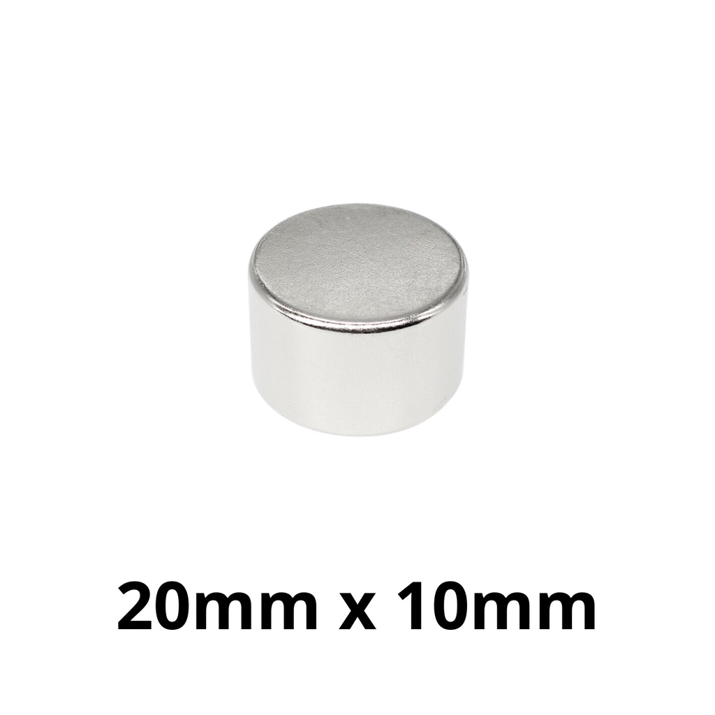 Imã Neodímio Potente Disco Magnético N35 20x10 mm Pastilha Redondo Pequeno Super Forte