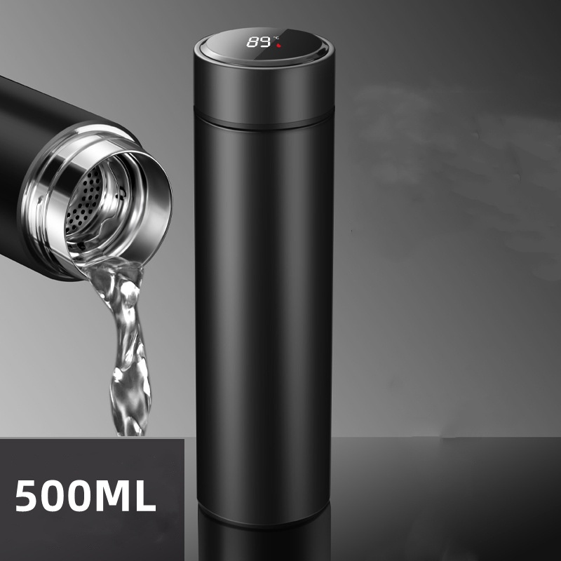 500 Ml Garrafa Térmica Inox Inteligente Com Medidor De Temperatura Ideal Para Viagens Escritório ~HATM