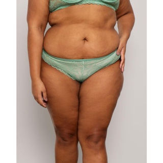 Calcinha Plus Size Feminina Renda Fio Verde