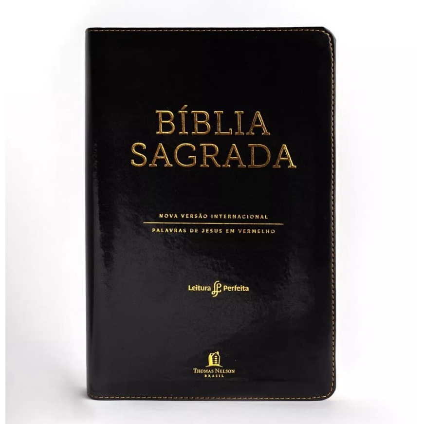 Bíblia Sagrada NVI | Leitura Perfeita | Luxo Preta C/ Índice | Shopee ...