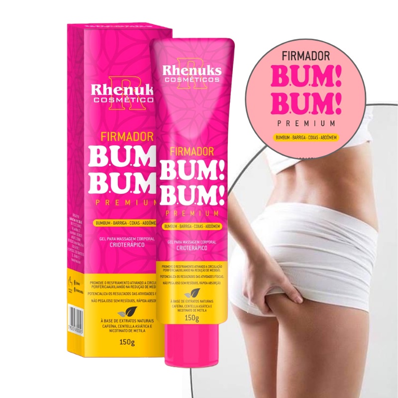 Creme Empina BUMBUM Firmador e Aumenta - Rhenuks - Elimina Estrias e Celulites Premium