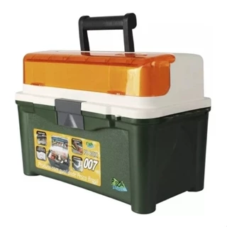 Maleta Para Pesca Com 3 Estojos Pesca Brasil Box 7 - Verde