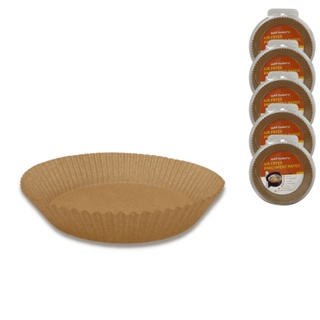 Kit 250 Unidades Forma Redonda De Papel Descartável Para Air Fryer Fritadeira Elétrica Sem Óleo