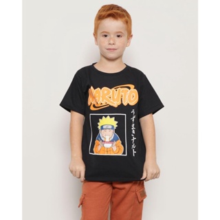 Camiseta Infantil Estampa Naruto Preta