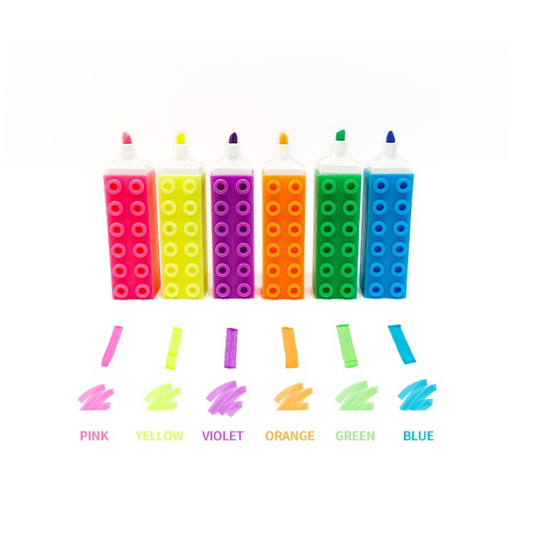 Marca Texto Lego 4 Cores | Shopee Brasil