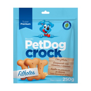 Biscoito para Cães PetDog Crock Filhotes 250g