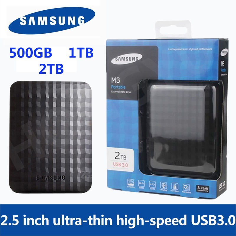 HD Externo Samsung-M3 2TB Disco Rígido De 2,5 Polegadas