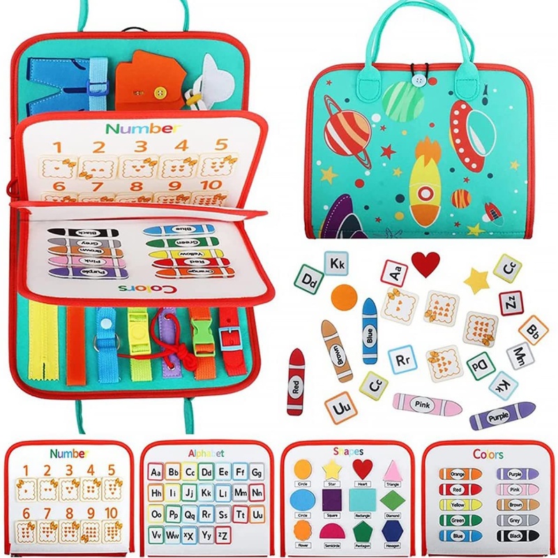 Toddler Busy Board Montessori Brinquedos Sensoriais Para Aprendizagem De Habilidades Motoras Finas Atividades Pré-Escolares Autismo Educativos De Viagem