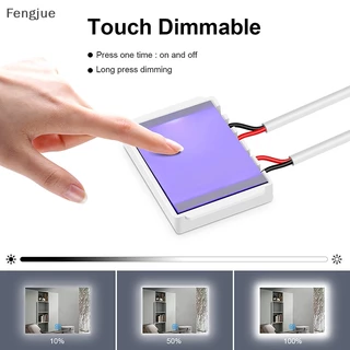 Fengjue 12V 5A Espelho De Banheiro LED Dimmer Switch Capacitivo CCT Interruptor Sensor De Toque Ajustável Para Decoração De Luz De BR