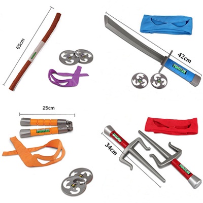 4pcs/set Movie Teenage Mutant Tartarugas Ninja Brinquedos Armadura De Mão Toy Leo Raph Mikey Cosplay Kids Gift