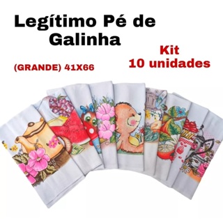 Pano De Prato Atoalhado Legitimo Original Kit C/ 20 Oferta Preço de Fabrica