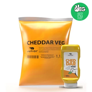 Cheddar Vegano Pouch 1,1kg Junior Molho Cremoso Gourmet Vegano Natural Cruelty Sem Lactose Free Bag Sanduíches Lanches Snacks Queijo