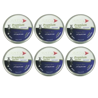 6x Chumbinho/Espingarda 4.5mm 500un Rifle Flathead 7.41gr