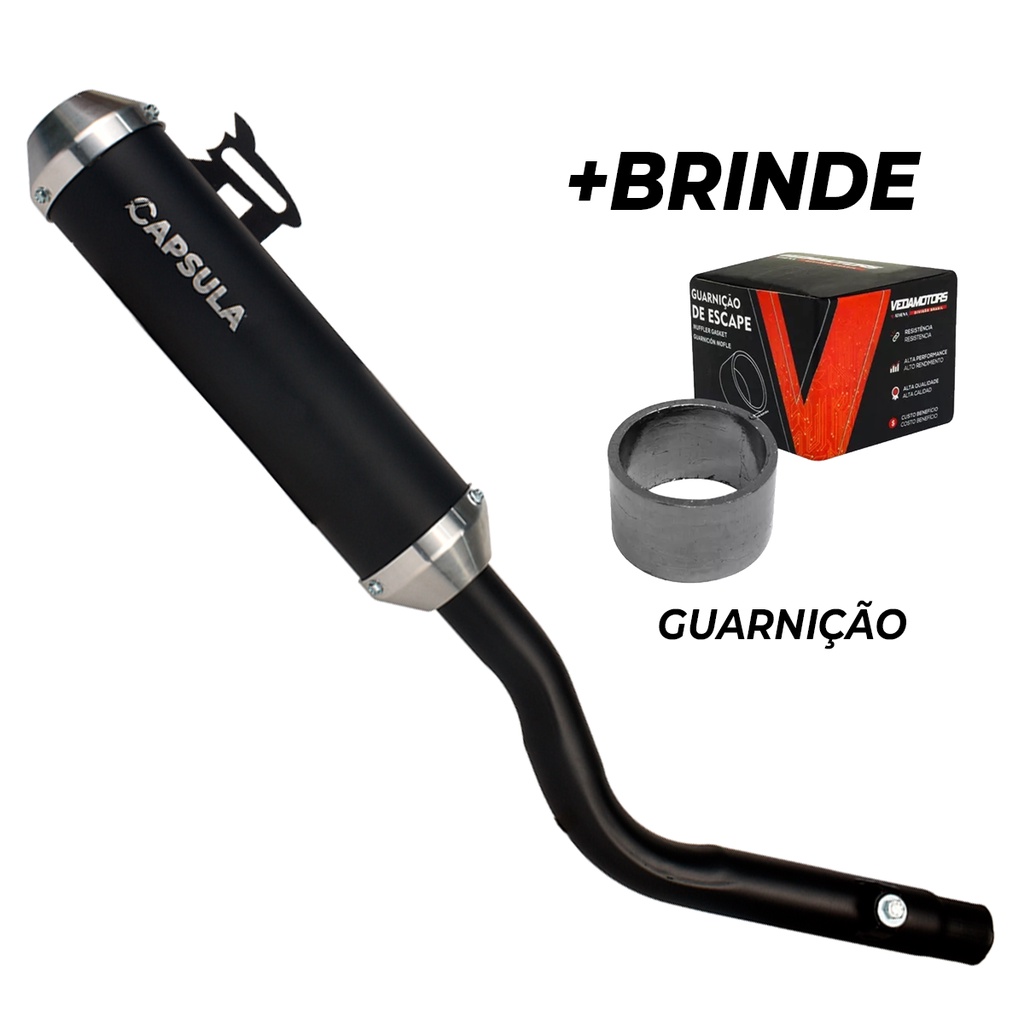 Escapamento Estralador Bros 160 150 125 2003 A 2022 Esportivo Roncado Barulho Cano Descarga Ponteira Escape