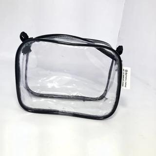 Kit com 2 MINI necessaire transparente 15X12 para viagem, maquiagem, esmalte, organizadora, multiuso