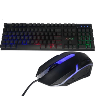 Teclado Gamer Semi Mecânico E Mouse Gamer Rgb