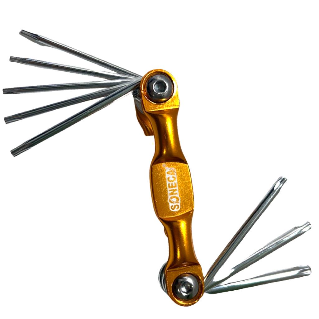 Chave Torks Tipo Canivete T8 com Furo 8 Peças P/ Abrir Computadores e Hardwares PS4