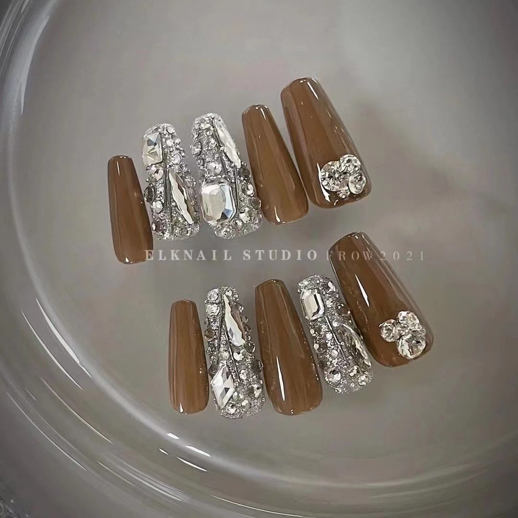 80 Manicure Tridimensional Cinza Retro Cinza Pintada à Mão Manicure Tridimensional Piscante Diamante Manicure Fototerapia Artesanal Manicure Produto Acabado Manicure Produto Acabado Peça de Unhas Removível Pregos Falsos Removíveis