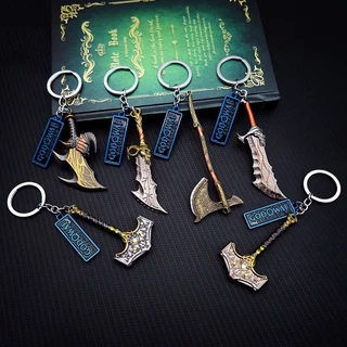 God of War Jogo Deus Da Guerra 5 Ragnarok Keychain Kratos Mjolnir Leviathan Key Chain Men Acessórios