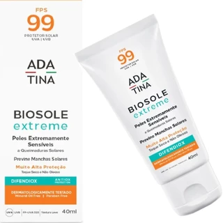 Protetor Solar Biosole Extreme Fps pele Extremamente Sensíveis 99 Máximo Bloqueio Adatina