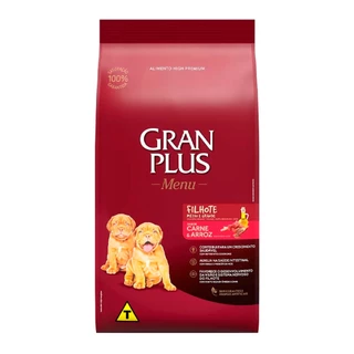 Ração GranPlus Menu Para Cães Filhotes Porte Médio e Grande Sabor Carne e Arroz 20kg em Oferta na Shopee
