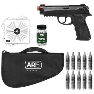 Pistola Pressão CO2 Rossi C12 + esferas de aço 4.5mm + Capa
