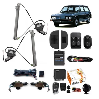 Kit Vidro Eletrico Brasilia 1980 1981 +Trava Alarme canivete