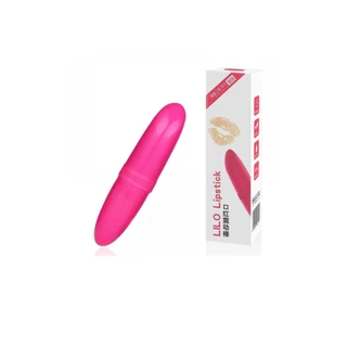 MINI VIBRADOR EM ABS FORMATO DE BATOM MISS COLLECTION