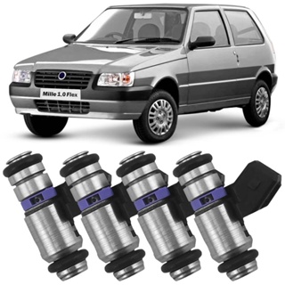 Kit 4 Bico Injetor Fiat Uno 1.0 1.3 Gasolina 97 A 2001 Ete