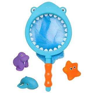 Brinquedo Infantil de Banho Pecaria Tubarão + 3 Bichinhos 09681 - Buba