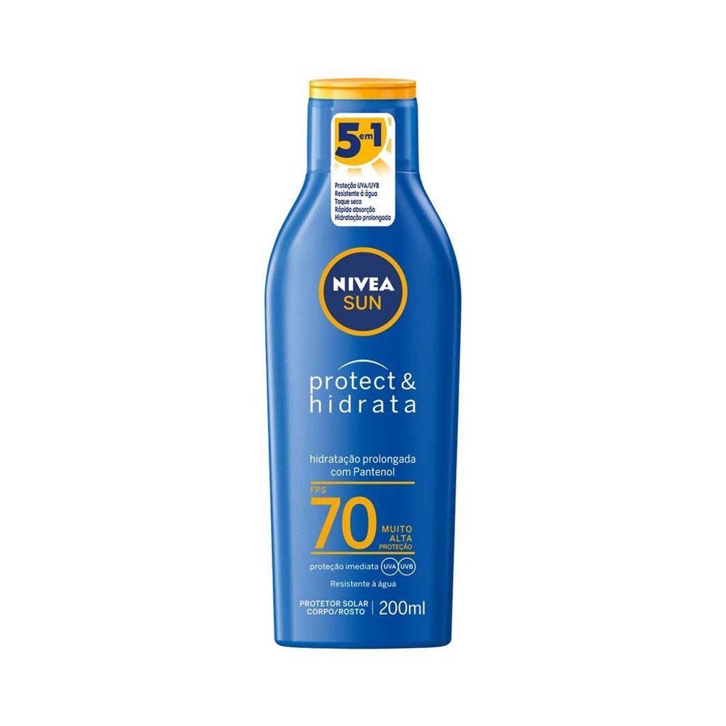 Protetor Solar Nivea Sun Protect & Hidrata FPS 70 Loção 200ml