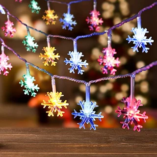 Floco De Neve Luzes De Cortinas De Natal À Prova D'água Festa Pode Ser Conectada Para A Onda Fada