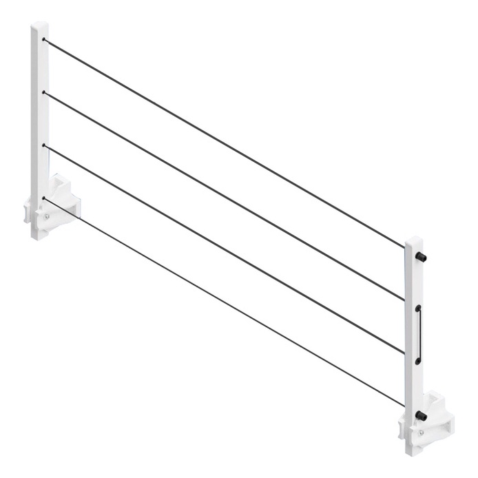 VARAL REFORÇADO 40KG RETRATIL PAREDE ALUMINIO