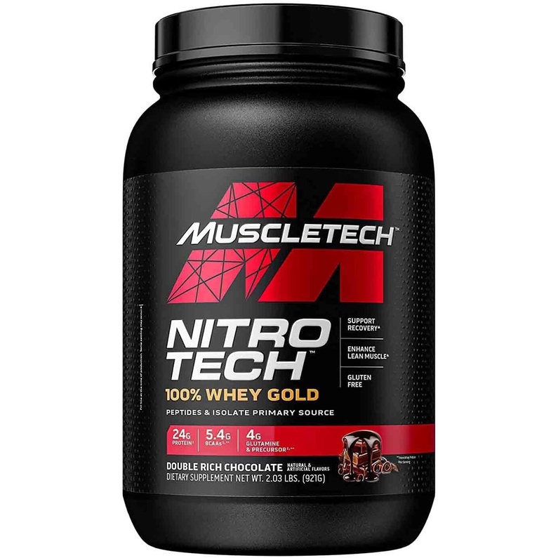 MuscleTech Nitro Tech Whey Gold Double Rich Chocolate 921g