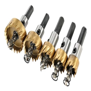 Kit 5 Brocas Serra Copo Aço Ferro Alumínio 16 A 30mm 5 Peças