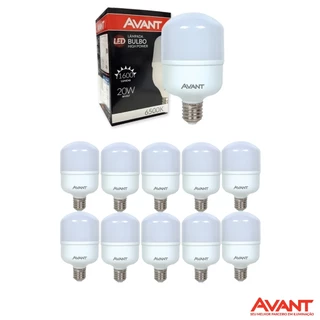 KIT 10 LÂMPADA LED BULBO 20W ALTA POTÊNCIA E27 - AVANT