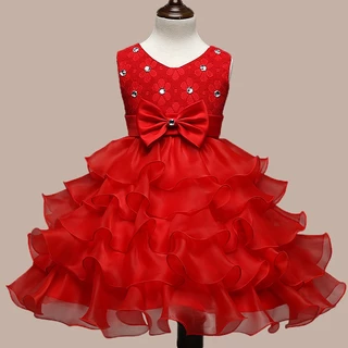 Vestido De Festa Para Bebês Meninas Crianças Aniversário De Casamento Princesa Natal