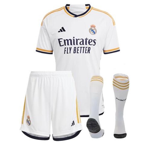 Real Madrid 2023/24 Conjunto De Camisas De Futebol Infantil De Meias