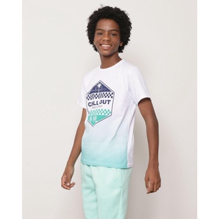 Camiseta Juvenil Manga Curta Estampa Chill Out Branca