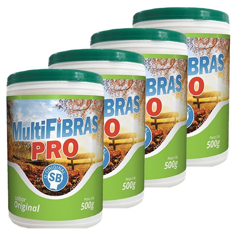 Kit 4x MultiFibras PRO Sabor Original 500g Apisnutri | Shopee Brasil
