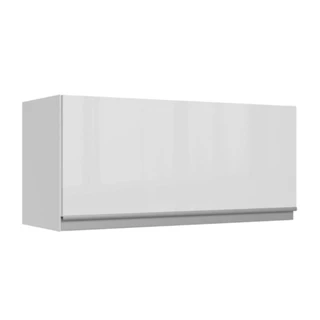 Armário de Cozinha Aéreo 100% MDF 70 cm 1 Porta Basculante Frente Branco Brilho Acordes Madesa em Oferta na Shopee