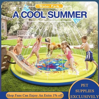 100/170cm Tapete De Jato De Água Insuflável Para Crianças Jogos De Praia Brinquedos Ao Ar Livre Piscina Infantil Verão