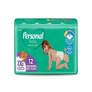 Fralda Descartável Personal Soft & Protect Jumbinho Tamanho XXG - 12 Pacotes com 12 Fraldas - Total 144 Tiras