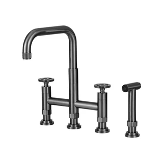 Torneira Para Cozinha Gourmet Misturador Extensível Duplo Comando Aço Inox 304 Jutaí Pingoo - Cinza em Oferta na Shopee