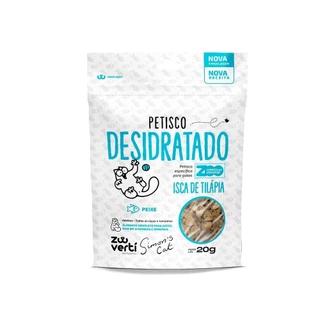 Zooverti Petisco Desidratado Isca de Tilápia Para Gatos Simon’S Cat 100% Natural 20g